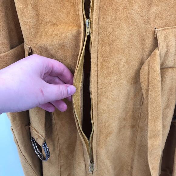 State Maine Vintage goldenrod jumpuit large Velveteen One Piece Wide lapel - Picture 9 of 16